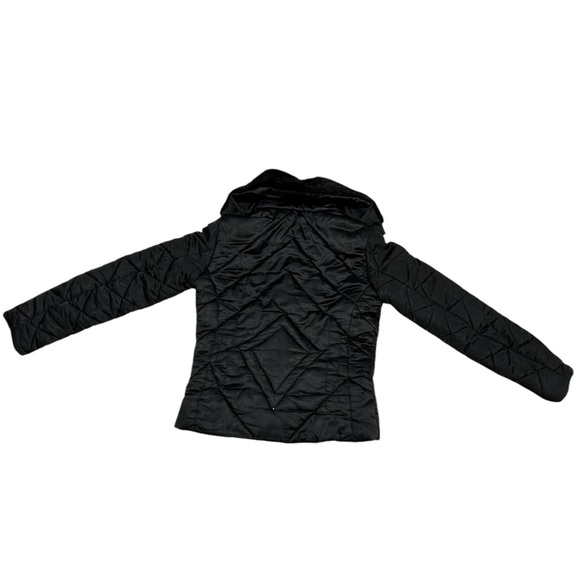 St John Coat Collection Size M Mink collar short black quilted full Zip - Picture 11 of 16